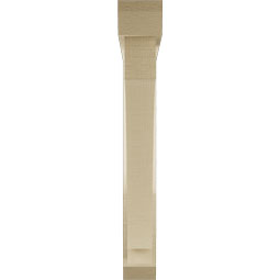 Ekena Millwork - BKTUR0352X26X26IMP06RCPR - Timberthane Faux Wood Imperial Style Bracket w/ Offset Brace, Slat Ends, 3 1/2"W x 26"D x 26"H, Primed Tan
