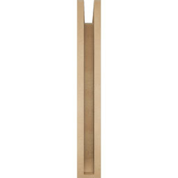 Ekena Millwork - BKTUR0352X26X26IMP06RCPR - Timberthane Faux Wood Imperial Style Bracket w/ Offset Brace, Slat Ends, 3 1/2"W x 26"D x 26"H, Primed Tan