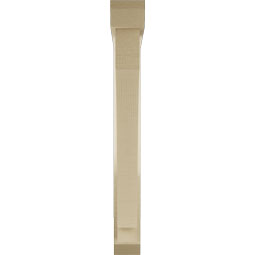 Ekena Millwork - BKTUR0352X26X30IMP06RCPR - Timberthane Faux Wood Imperial Style Bracket w/ Offset Brace, Slat Ends, 3 1/2"W x 26"D x 30"H, Primed Tan