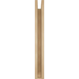 Ekena Millwork - BKTUR0352X26X30IMP06RCPR - Timberthane Faux Wood Imperial Style Bracket w/ Offset Brace, Slat Ends, 3 1/2"W x 26"D x 30"H, Primed Tan