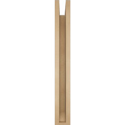 Ekena Millwork - BKTUR0352X28X28IMP06RCPR - Timberthane Faux Wood Imperial Style Bracket w/ Offset Brace, Slat Ends, 3 1/2"W x 28"D x 28"H, Primed Tan