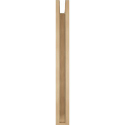 Ekena Millwork - BKTUR0352X28X32IMP06RCPR - Timberthane Faux Wood Imperial Style Bracket w/ Offset Brace, Slat Ends, 3 1/2"W x 28"D x 32"H, Primed Tan