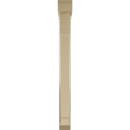 Ekena Millwork - BKTUR0352X28X36IMP06RCPR - Timberthane Faux Wood Imperial Style Bracket w/ Offset Brace, Slat Ends, 3 1/2"W x 28"D x 36"H, Primed Tan