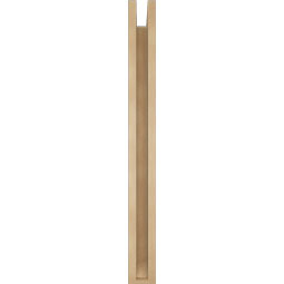 Ekena Millwork - BKTUR0352X28X36IMP06RCPR - Timberthane Faux Wood Imperial Style Bracket w/ Offset Brace, Slat Ends, 3 1/2"W x 28"D x 36"H, Primed Tan