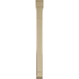 Ekena Millwork - BKTUR0352X28X40IMP06RCPR - Timberthane Faux Wood Imperial Style Bracket w/ Offset Brace, Slat Ends, 3 1/2"W x 28"D x 40"H, Primed Tan