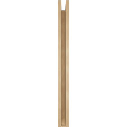 Ekena Millwork - BKTUR0352X28X40IMP06RCPR - Timberthane Faux Wood Imperial Style Bracket w/ Offset Brace, Slat Ends, 3 1/2"W x 28"D x 40"H, Primed Tan