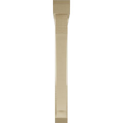 Ekena Millwork - BKTUR0352X30X30IMP06RCPR - Timberthane Faux Wood Imperial Style Bracket w/ Offset Brace, Slat Ends, 3 1/2"W x 30"D x 30"H, Primed Tan