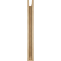 Ekena Millwork - BKTUR0352X30X34IMP06RCPR - Timberthane Faux Wood Imperial Style Bracket w/ Offset Brace, Slat Ends, 3 1/2"W x 30"D x 34"H, Primed Tan