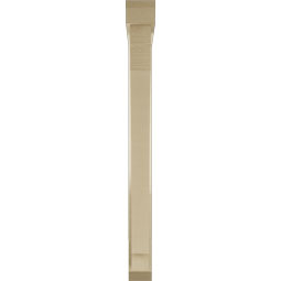 Ekena Millwork - BKTUR0352X30X38IMP06RCPR - Timberthane Faux Wood Imperial Style Bracket w/ Offset Brace, Slat Ends, 3 1/2"W x 30"D x 38"H, Primed Tan