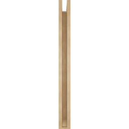 Ekena Millwork - BKTUR0352X30X38IMP06RCPR - Timberthane Faux Wood Imperial Style Bracket w/ Offset Brace, Slat Ends, 3 1/2"W x 30"D x 38"H, Primed Tan