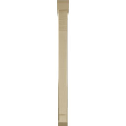 Ekena Millwork - BKTUR0352X30X42IMP06RCPR - Timberthane Faux Wood Imperial Style Bracket w/ Offset Brace, Slat Ends, 3 1/2"W x 30"D x 42"H, Primed Tan
