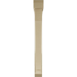 Ekena Millwork - BKTUR0352X32X32IMP06RCPR - Timberthane Faux Wood Imperial Style Bracket w/ Offset Brace, Slat Ends, 3 1/2"W x 32"D x 32"H, Primed Tan