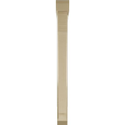 Ekena Millwork - BKTUR0352X32X38IMP06RCPR - Timberthane Faux Wood Imperial Style Bracket w/ Offset Brace, Slat Ends, 3 1/2"W x 32"D x 38"H, Primed Tan
