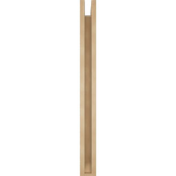Ekena Millwork - BKTUR0352X32X38IMP06RCPR - Timberthane Faux Wood Imperial Style Bracket w/ Offset Brace, Slat Ends, 3 1/2"W x 32"D x 38"H, Primed Tan