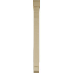 Ekena Millwork - BKTUR0352X32X40IMP06RCPR - Timberthane Faux Wood Imperial Style Bracket w/ Offset Brace, Slat Ends, 3 1/2"W x 32"D x 40"H, Primed Tan