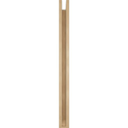 Ekena Millwork - BKTUR0352X32X44IMP06RCPR - Timberthane Faux Wood Imperial Style Bracket w/ Offset Brace, Slat Ends, 3 1/2"W x 32"D x 44"H, Primed Tan