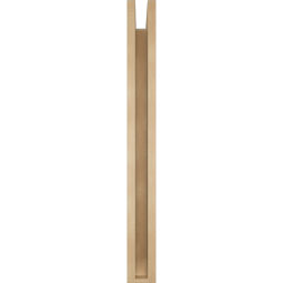 Ekena Millwork - BKTUR0352X34X34IMP06RCPR - Timberthane Faux Wood Imperial Style Bracket w/ Offset Brace, Slat Ends, 3 1/2"W x 34"D x 34"H, Primed Tan