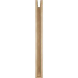 Ekena Millwork - BKTUR0352X34X38IMP06RCPR - Timberthane Faux Wood Imperial Style Bracket w/ Offset Brace, Slat Ends, 3 1/2"W x 34"D x 38"H, Primed Tan