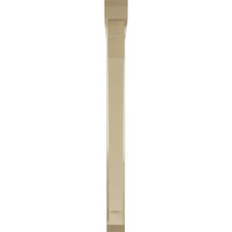 Ekena Millwork - BKTUR0352X34X40IMP06RCPR - Timberthane Faux Wood Imperial Style Bracket w/ Offset Brace, Slat Ends, 3 1/2"W x 34"D x 40"H, Primed Tan