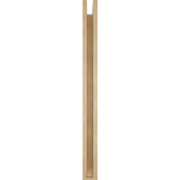 Ekena Millwork - BKTUR0352X34X42IMP06RCPR - Timberthane Faux Wood Imperial Style Bracket w/ Offset Brace, Slat Ends, 3 1/2"W x 34"D x 42"H, Primed Tan