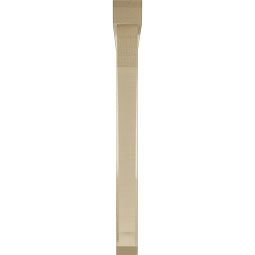 Ekena Millwork - BKTUR0352X36X36IMP06RCPR - Timberthane Faux Wood Imperial Style Bracket w/ Offset Brace, Slat Ends, 3 1/2"W x 36"D x 36"H, Primed Tan
