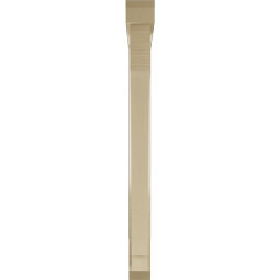 Ekena Millwork - BKTUR0352X36X40IMP06RCPR - Timberthane Faux Wood Imperial Style Bracket w/ Offset Brace, Slat Ends, 3 1/2"W x 36"D x 40"H, Primed Tan
