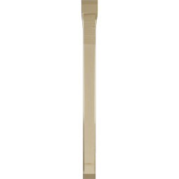 Ekena Millwork - BKTUR0352X36X44IMP06RCPR - Timberthane Faux Wood Imperial Style Bracket w/ Offset Brace, Slat Ends, 3 1/2"W x 36"D x 44"H, Primed Tan