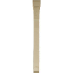 Ekena Millwork - BKTUR0352X38X38IMP06RCPR - Timberthane Faux Wood Imperial Style Bracket w/ Offset Brace, Slat Ends, 3 1/2"W x 38"D x 38"H, Primed Tan