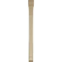 Ekena Millwork - BKTUR0352X38X44IMP06RCPR - Timberthane Faux Wood Imperial Style Bracket w/ Offset Brace, Slat Ends, 3 1/2"W x 38"D x 44"H, Primed Tan