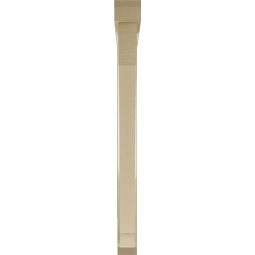 Ekena Millwork - BKTUR0352X40X40IMP06RCPR - Timberthane Faux Wood Imperial Style Bracket w/ Offset Brace, Slat Ends, 3 1/2"W x 40"D x 40"H, Primed Tan