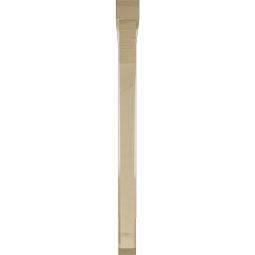 Ekena Millwork - BKTUR0352X40X44IMP06RCPR - Timberthane Faux Wood Imperial Style Bracket w/ Offset Brace, Slat Ends, 3 1/2"W x 40"D x 44"H, Primed Tan