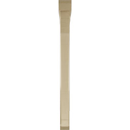 Ekena Millwork - BKTUR0352X42X42IMP06RCPR - Timberthane Faux Wood Imperial Style Bracket w/ Offset Brace, Slat Ends, 3 1/2"W x 42"D x 42"H, Primed Tan