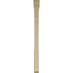 Ekena Millwork - BKTUR0352X42X48IMP06RCPR - Timberthane Faux Wood Imperial Style Bracket w/ Offset Brace, Slat Ends, 3 1/2"W x 42"D x 48"H, Primed Tan
