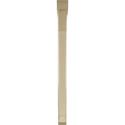Ekena Millwork - BKTUR0352X46X46IMP06RCPR - Timberthane Faux Wood Imperial Style Bracket w/ Offset Brace, Slat Ends, 3 1/2"W x 46"D x 46"H, Primed Tan