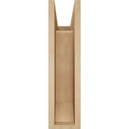 Ekena Millwork - BKTUR0554X14X22IMP06RCPR - Timberthane Faux Wood Imperial Style Bracket w/ Offset Brace, Slat Ends, 5 1/2"W x 14"D x 22"H, Primed Tan
