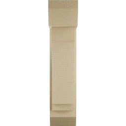 Ekena Millwork - BKTUR0554X14X26IMP06RCPR - Timberthane Faux Wood Imperial Style Bracket w/ Offset Brace, Slat Ends, 5 1/2"W x 14"D x 26"H, Primed Tan