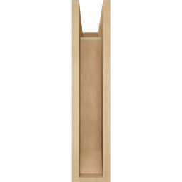 Ekena Millwork - BKTUR0554X14X26IMP06RCPR - Timberthane Faux Wood Imperial Style Bracket w/ Offset Brace, Slat Ends, 5 1/2"W x 14"D x 26"H, Primed Tan