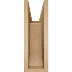 Ekena Millwork - BKTUR0554X16X16IMP06RCPR - Timberthane Faux Wood Imperial Style Bracket w/ Offset Brace, Slat Ends, 5 1/2"W x 16"D x 16"H, Primed Tan