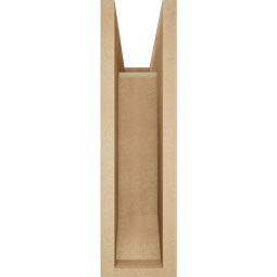Ekena Millwork - BKTUR0554X16X20IMP06RCPR - Timberthane Faux Wood Imperial Style Bracket w/ Offset Brace, Slat Ends, 5 1/2"W x 16"D x 20"H, Primed Tan