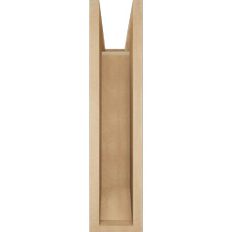 Ekena Millwork - BKTUR0554X16X24IMP06RCPR - Timberthane Faux Wood Imperial Style Bracket w/ Offset Brace, Slat Ends, 5 1/2"W x 16"D x 24"H, Primed Tan