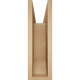 Ekena Millwork - BKTUR0554X18X18IMP06RCPR - Timberthane Faux Wood Imperial Style Bracket w/ Offset Brace, Slat Ends, 5 1/2"W x 18"D x 18"H, Primed Tan
