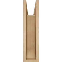 Ekena Millwork - BKTUR0554X18X22IMP06RCPR - Timberthane Faux Wood Imperial Style Bracket w/ Offset Brace, Slat Ends, 5 1/2"W x 18"D x 22"H, Primed Tan