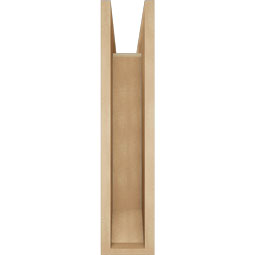 Ekena Millwork - BKTUR0554X18X26IMP06RCPR - Timberthane Faux Wood Imperial Style Bracket w/ Offset Brace, Slat Ends, 5 1/2"W x 18"D x 26"H, Primed Tan