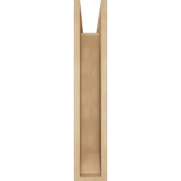 Ekena Millwork - BKTUR0554X18X30IMP06RCPR - Timberthane Faux Wood Imperial Style Bracket w/ Offset Brace, Slat Ends, 5 1/2"W x 18"D x 30"H, Primed Tan