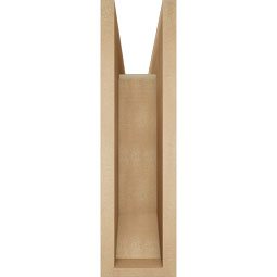 Ekena Millwork - BKTUR0554X20X20IMP06RCPR - Timberthane Faux Wood Imperial Style Bracket w/ Offset Brace, Slat Ends, 5 1/2"W x 20"D x 20"H, Primed Tan