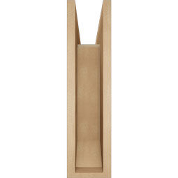 Ekena Millwork - BKTUR0554X22X22IMP06RCPR - Timberthane Faux Wood Imperial Style Bracket w/ Offset Brace, Slat Ends, 5 1/2"W x 22"D x 22"H, Primed Tan