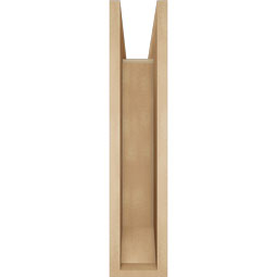 Ekena Millwork - BKTUR0554X22X26IMP06RCPR - Timberthane Faux Wood Imperial Style Bracket w/ Offset Brace, Slat Ends, 5 1/2"W x 22"D x 26"H, Primed Tan