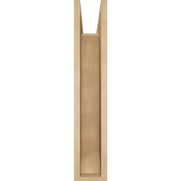 Ekena Millwork - BKTUR0554X22X30IMP06RCPR - Timberthane Faux Wood Imperial Style Bracket w/ Offset Brace, Slat Ends, 5 1/2"W x 22"D x 30"H, Primed Tan