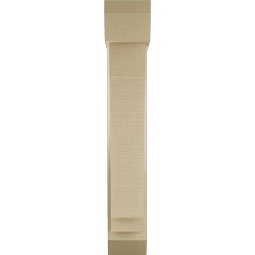 Ekena Millwork - BKTUR0554X22X34IMP06RCPR - Timberthane Faux Wood Imperial Style Bracket w/ Offset Brace, Slat Ends, 5 1/2"W x 22"D x 34"H, Primed Tan