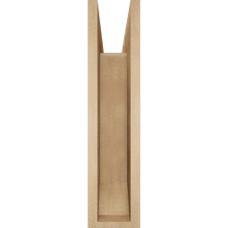 Ekena Millwork - BKTUR0554X24X24IMP06RCPR - Timberthane Faux Wood Imperial Style Bracket w/ Offset Brace, Slat Ends, 5 1/2"W x 24"D x 24"H, Primed Tan